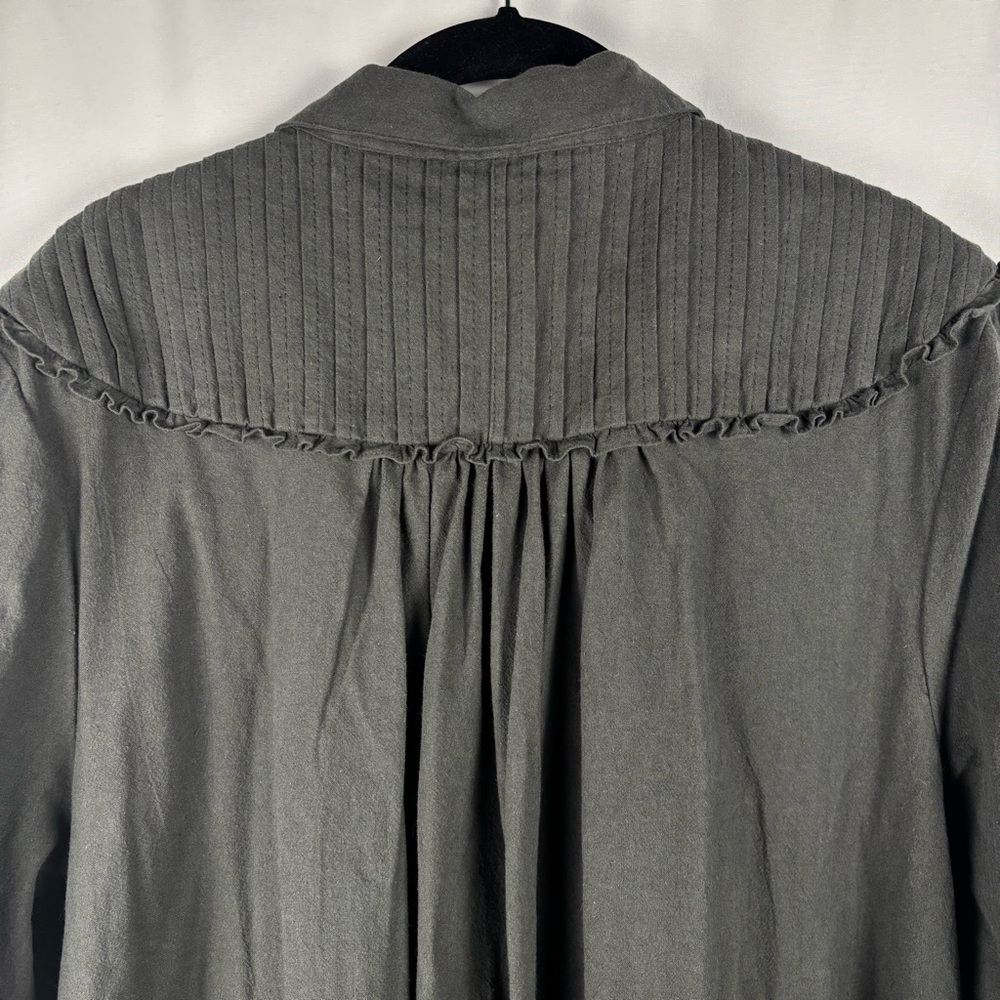 NWT Free People Women’s Charcoal Gray Long Sleeve Dress, Oversized Boho, Large - Picture 10 of 15